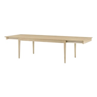 Light Mid Century Extending Dining Table For Sale