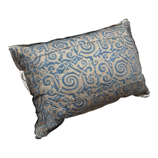 Genuine Fortuny Italian Down Filled Designer Pillow - 1 of 2 For Sale