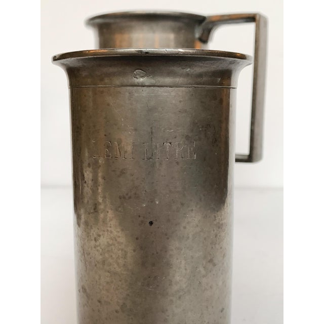 Antique & Vintage Pewter Measuring Cups - A Set of 9 For Sale - Image 10 of 16