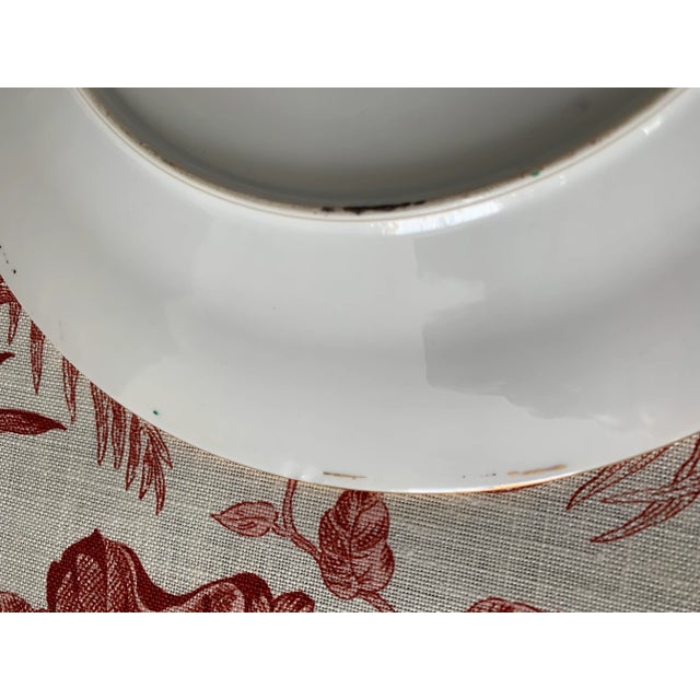 Famille Rose Medallion Hand Painted Porcelain Dinner Plates Set of 12 For Sale - Image 11 of 12