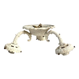 Antique 3 Arm Ceiling Light Fixture For Sale
