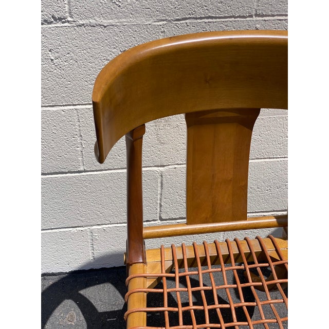 Kreiss Klismos Wood Woven Rope Dining Chairs - Set of 3 For Sale In Los Angeles - Image 6 of 10