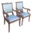Neo-Classical Style Italian Carved Fruitwood and Painted Bergere Chairs - Pair For Sale