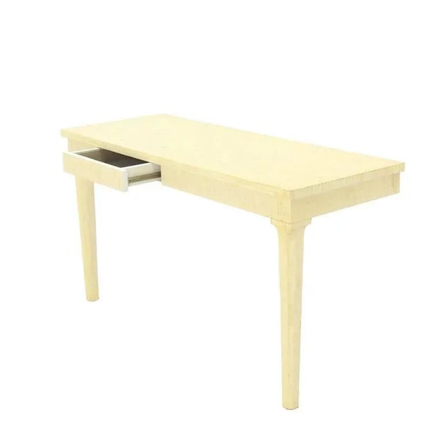 Early 20th Century Bone Tile Mid-Century Modern Wall Console Table with Chair - Set of 2 For Sale - Image 6 of 11