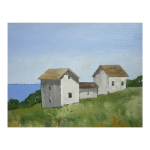 North Pacific Cottages 11x14 Lynne French California Landscape O/C