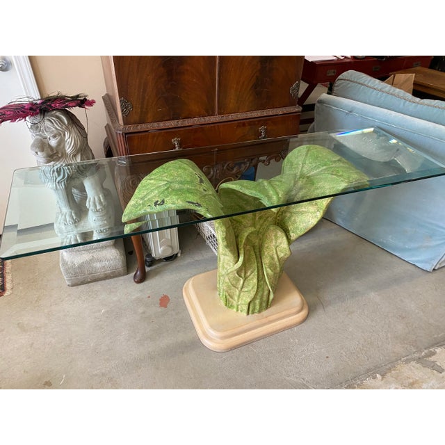 1970s Serge Roche Style Leaf Console and Mirror For Sale - Image 4 of 9