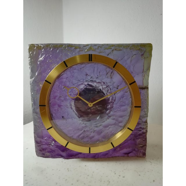 8-Day Power Reserve Table Clock from Jaeger-Lecoultre, Switzerland, 1960s For Sale - Image 6 of 12