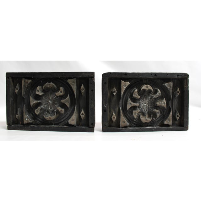 1960s Lotus Flower Medallions Wall Art Architectural Fragment For Sale - Image 5 of 9