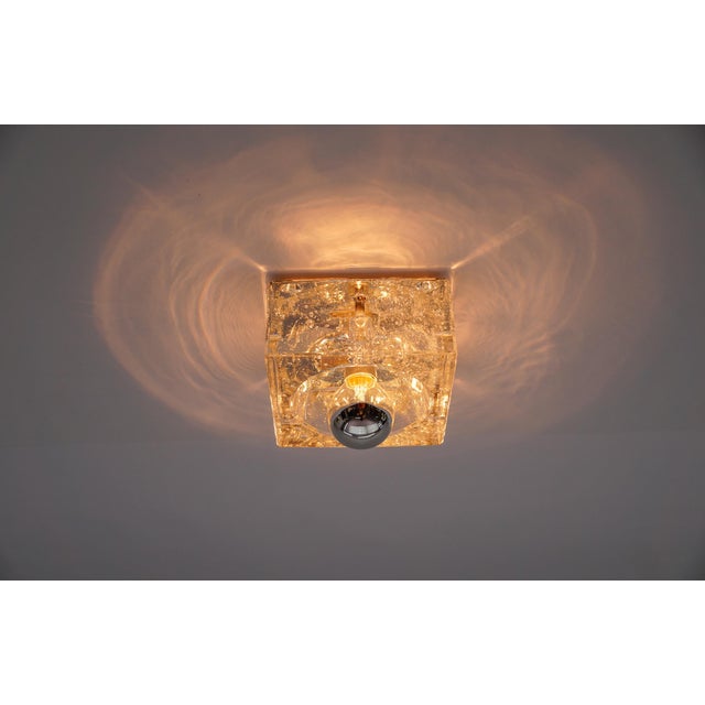 Hand-Blown Ice Cube Wall Lamps by Müller & Zimmer, Germany, 1960s, Set of 3 For Sale - Image 6 of 14