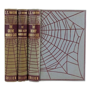 Vintage 1930s Spider Web Philo Vance Mystery Books - Set of 3 For Sale