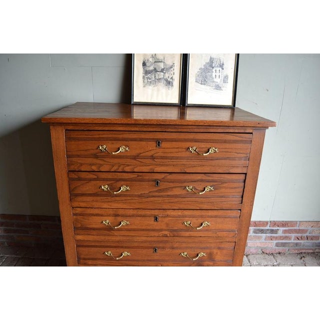 Antique Oak Chest of Drawers For Sale - Image 3 of 11
