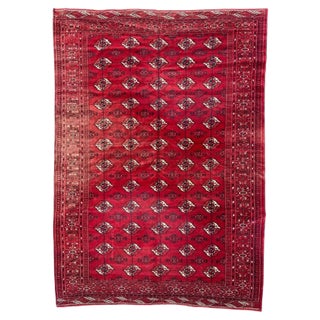 Large Mid Century Turkmen Bokhara Rug For Sale