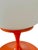 Vintage Orange Bill Curry Stemlite Glass and Metal Tulip Form Globe Lamp For Sale - Image 12 of 12