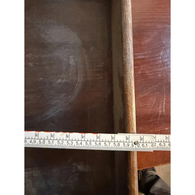 Colonial Mahogany Desk with Brass Fittings, 1990s For Sale - Image 10 of 13