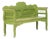 Rustic Folk Art Farmhouse Painted Pine Bench For Sale