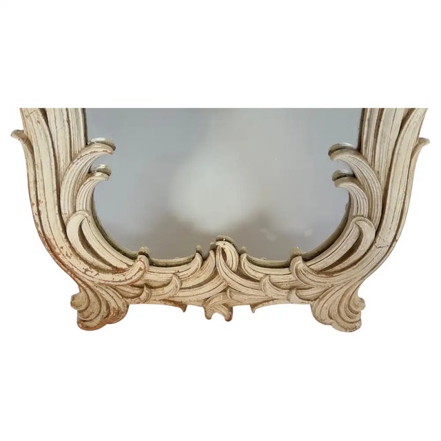 Hollywood Regency Hollywood Regency Serge Roche Style Palm Leaf Wall Mirror, Sculptural Foliate For Sale - Image 3 of 11