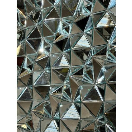 Large Sculptural Panel Prism Wall Mirror For Sale - Image 4 of 8