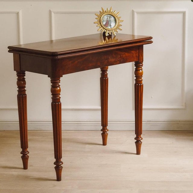 Antique French Mahogany Folding Game Table For Sale - Image 16 of 17