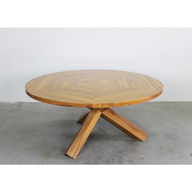 Brown La Rotonda Round Table in Walnut Wood by Mario Bellini for Cassina, 1980s For Sale - Image 8 of 15