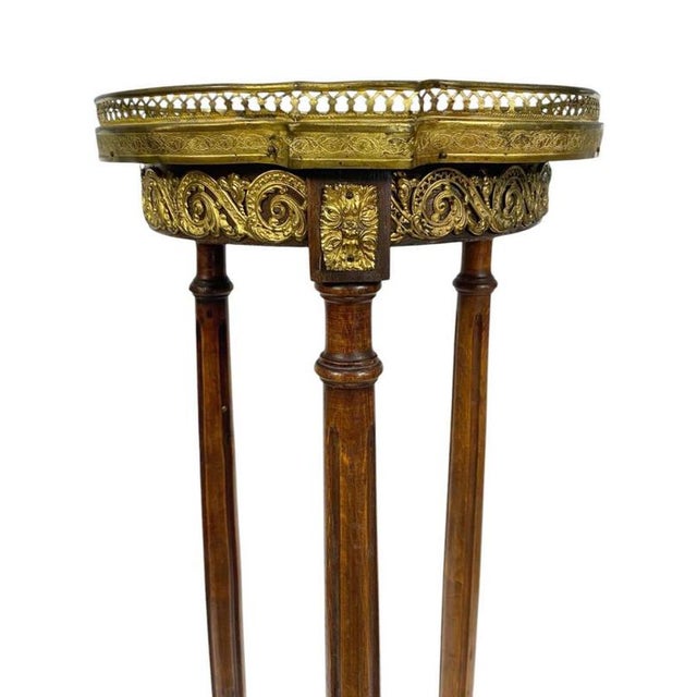 French Louis XVI Pedestal Stand Table, 1880 For Sale - Image 3 of 7