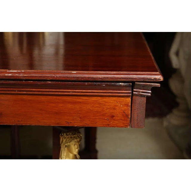 Wood Empire Style Dining Room Table For Sale - Image 7 of 11