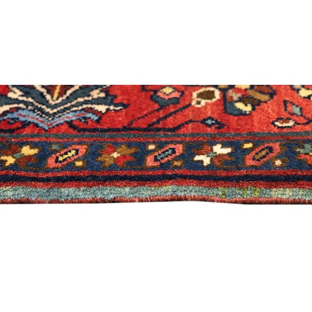 Navy Blue Antique Bidjar Rug 4'7'' x 6'8'' For Sale - Image 8 of 12