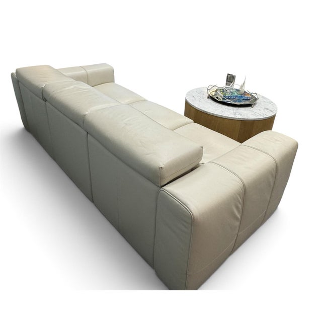 Natuzzi Italia Balance 3-Seat Leather Reclining Sofa For Sale - Image 9 of 10