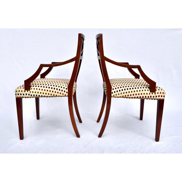 20th C Regency X Back Dining Chairs, Set of 6 For Sale In Philadelphia - Image 6 of 13