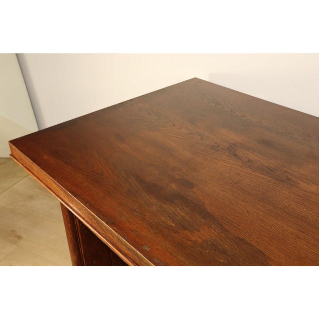 Modern Art Deco Oak Desk, 1940 For Sale - Image 18 of 18