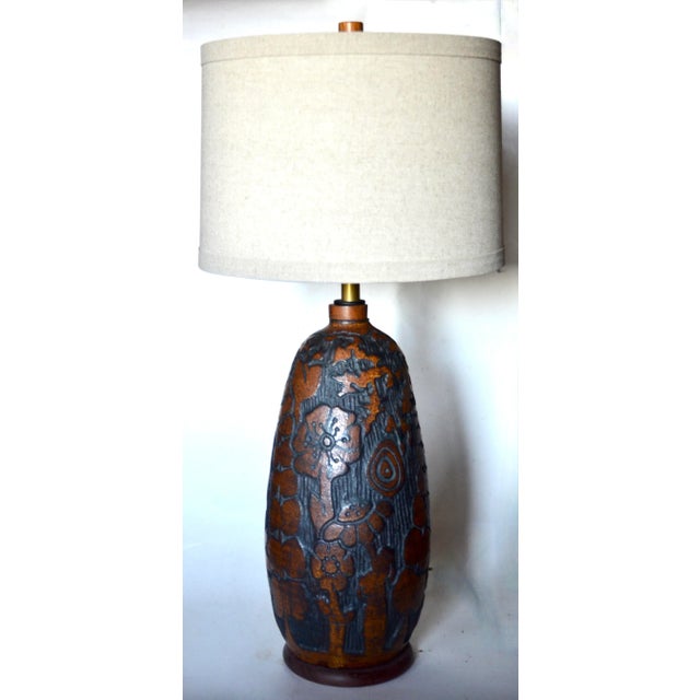 Rare Andrew Bergloff 1929-2015 Large Ceramic Table Lamp For Sale - Image 13 of 13