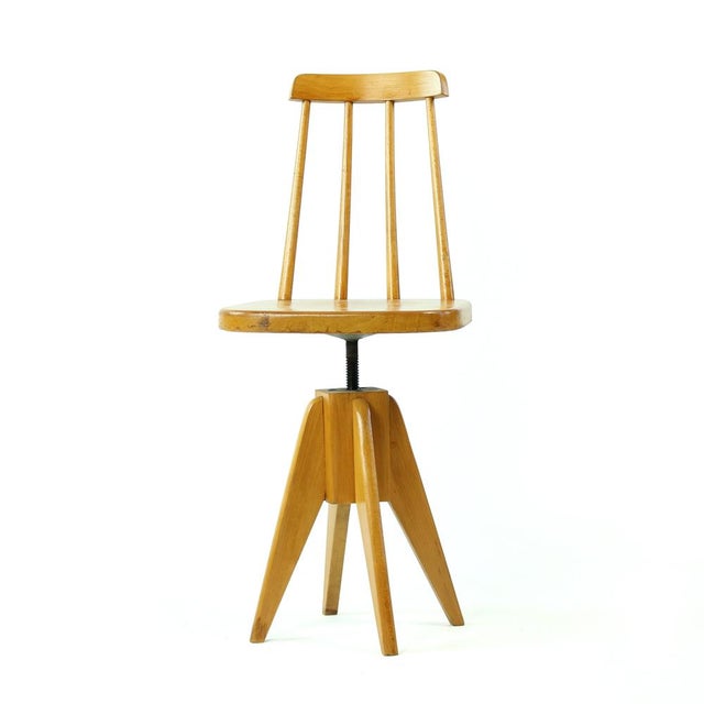 Mid-Century Modern Mid-Century Piano Swivel Stool with Backrest, Former Czechoslovakia, 1960s For Sale - Image 3 of 13