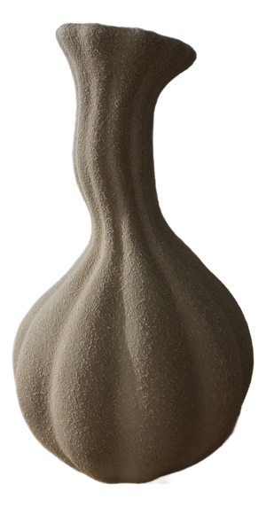 Crate & Barrel Gourdgeous Small Cream Earthenware Vase
