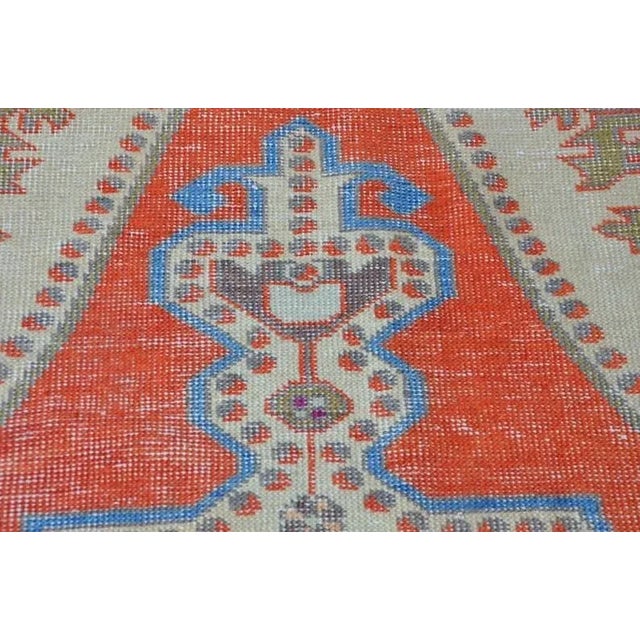 Blue 1960s Red and Blue Vintage Rug For Sale - Image 8 of 11