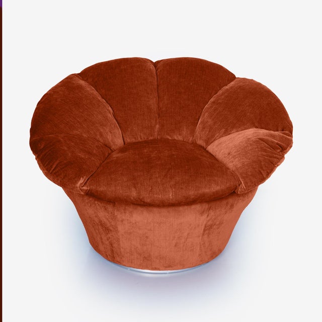 Twelve Orange Velvet Chair by Biosofa For Sale - Image 10 of 10