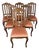 Vintage Louis XVI Oak Upholstered & Carved Chairs, Set of 6 For Sale