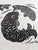 A striking original Japanese woodblock print by Tomisaburo Hasegawa, featuring two koi fish in a dynamic, circular...