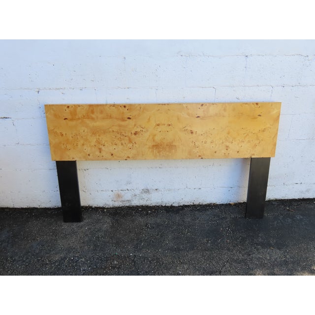 Mid Century Modern Burlwood Queen Size Headboard 6384 For Sale - Image 10 of 12