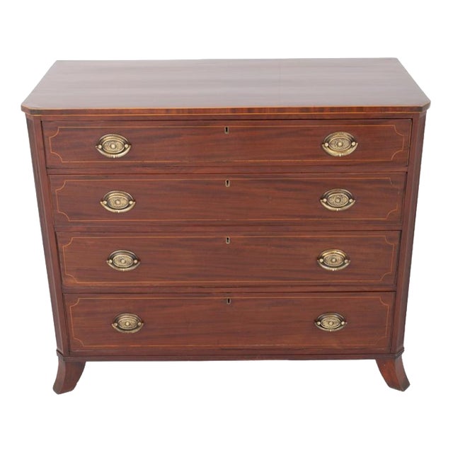 Antique Regency Chest Drawers in Mahogany, 1820 For Sale