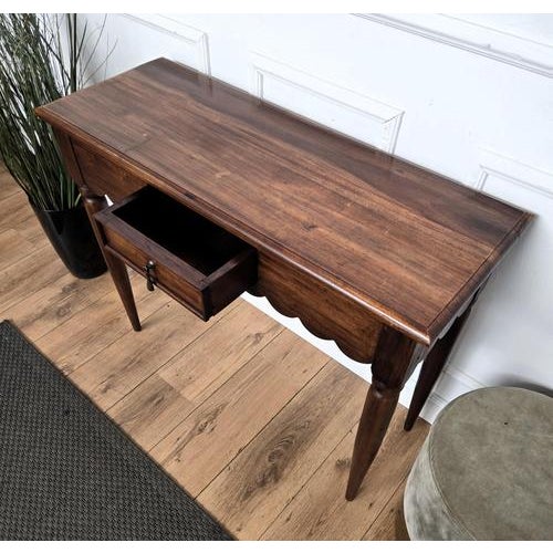 Rustic Country Italian Carved Wood Wall Console Side Table, 1960s For Sale - Image 9 of 10