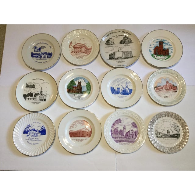 Vintage Mid-Century Alabama Church Plates - Set of 12 For Sale - Image 13 of 13