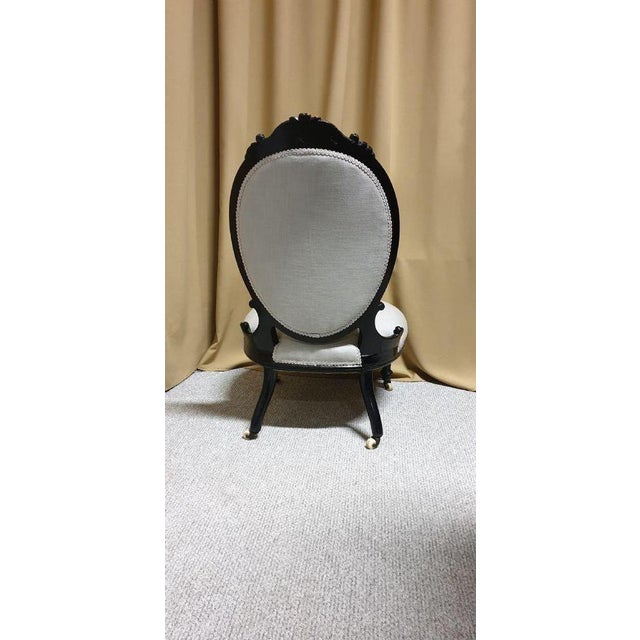 Antique Victorian Ebonised Chair For Sale - Image 4 of 6