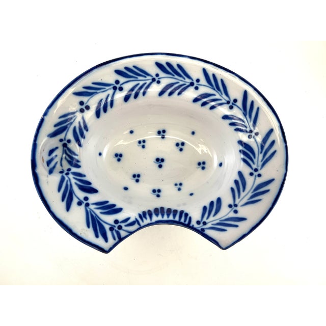Blue Earthenware Shaving Bowl from Saint Clement For Sale - Image 8 of 8
