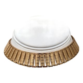 Vintage 1970s Signed Napier Goldtone Collar Necklace For Sale