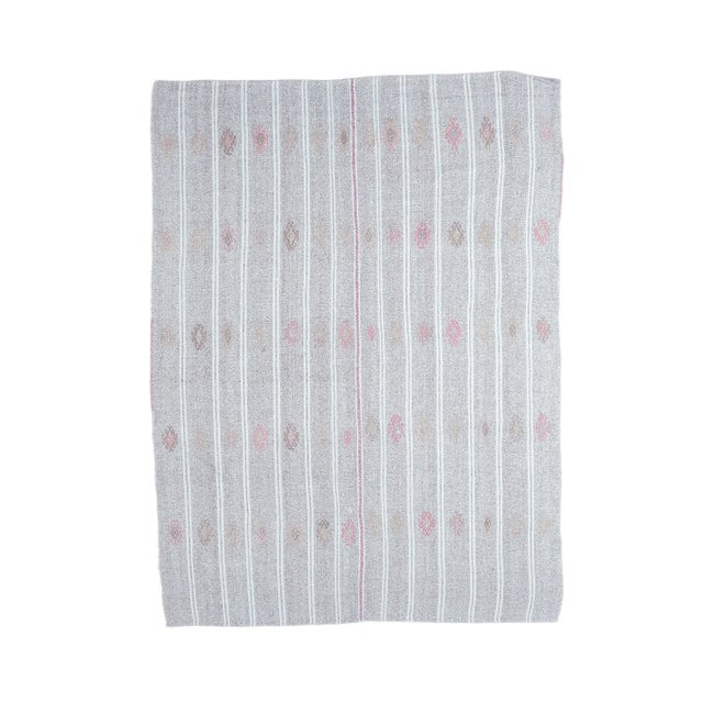 Textile 1970s Handwoven Vintage Turkish Wool Flatweave Kilim Rug For Sale - Image 7 of 7