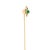 Gold Antique Art Nouveau 14k Gold & Jade Green Glass Stickpin For Sale - Image 8 of 12