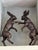 Life-Size Bronze Boxing Hares from E&S Crown Foundry, Set of 2 For Sale - Image 3 of 12