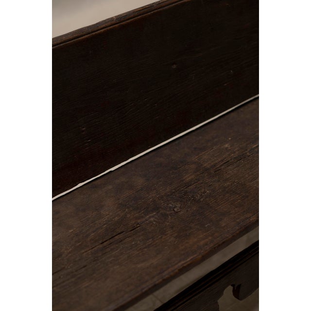 Vintage Oak Hallway Bench For Sale - Image 13 of 15