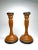 Art Deco Vintage Art Deco Orange & Black Czechoslovakian Glass Candlesticks, a Pair For Sale - Image 3 of 11