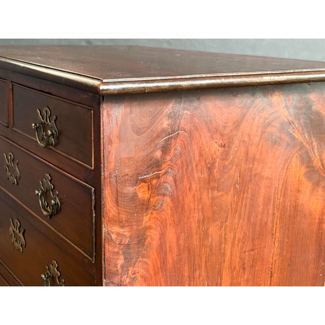 English Small Cabinet Chest of Drawers of Oak on Bracket Feet For Sale - Image 9 of 13