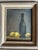 Impressionist Vintage Framed Still Life Oil Painting of Lemons and Bottle For Sale - Image 3 of 5